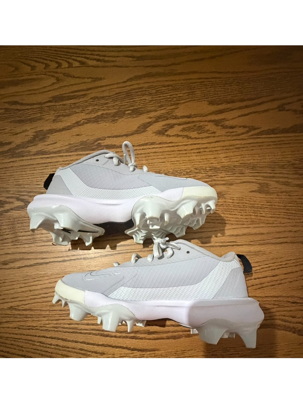 Nike Kids Force Trout 9 Pro MCS BG Gray and White Turf / Baseball Cleat Sneakers - Picture 3 of 12